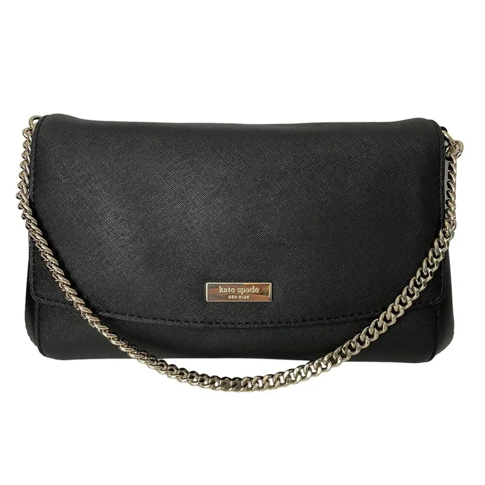 Kate Spade Greer Laurel Way Crossbody Shoulder Bag With Stacy Wallet Set Black